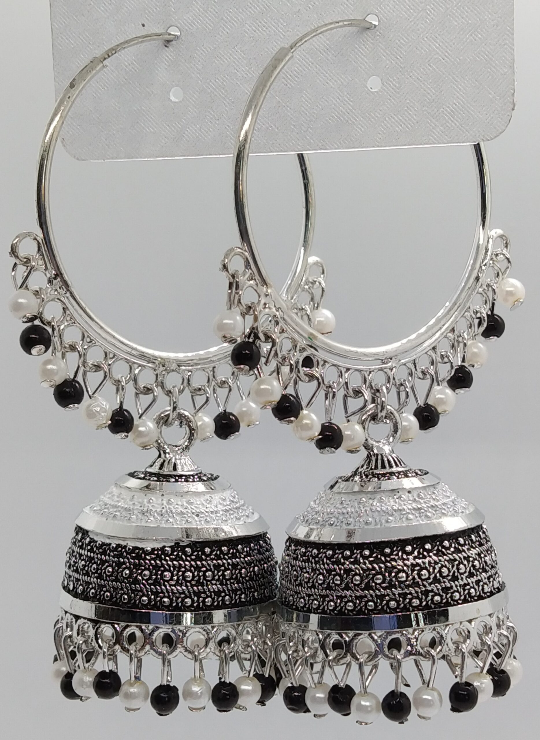 Buy Priyaasi Oxidised Buddha Dome Shaped Jhumka Earrings (L) Online